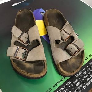 BIRKENSTOCK Betula Arizona Brown suede sandals 39